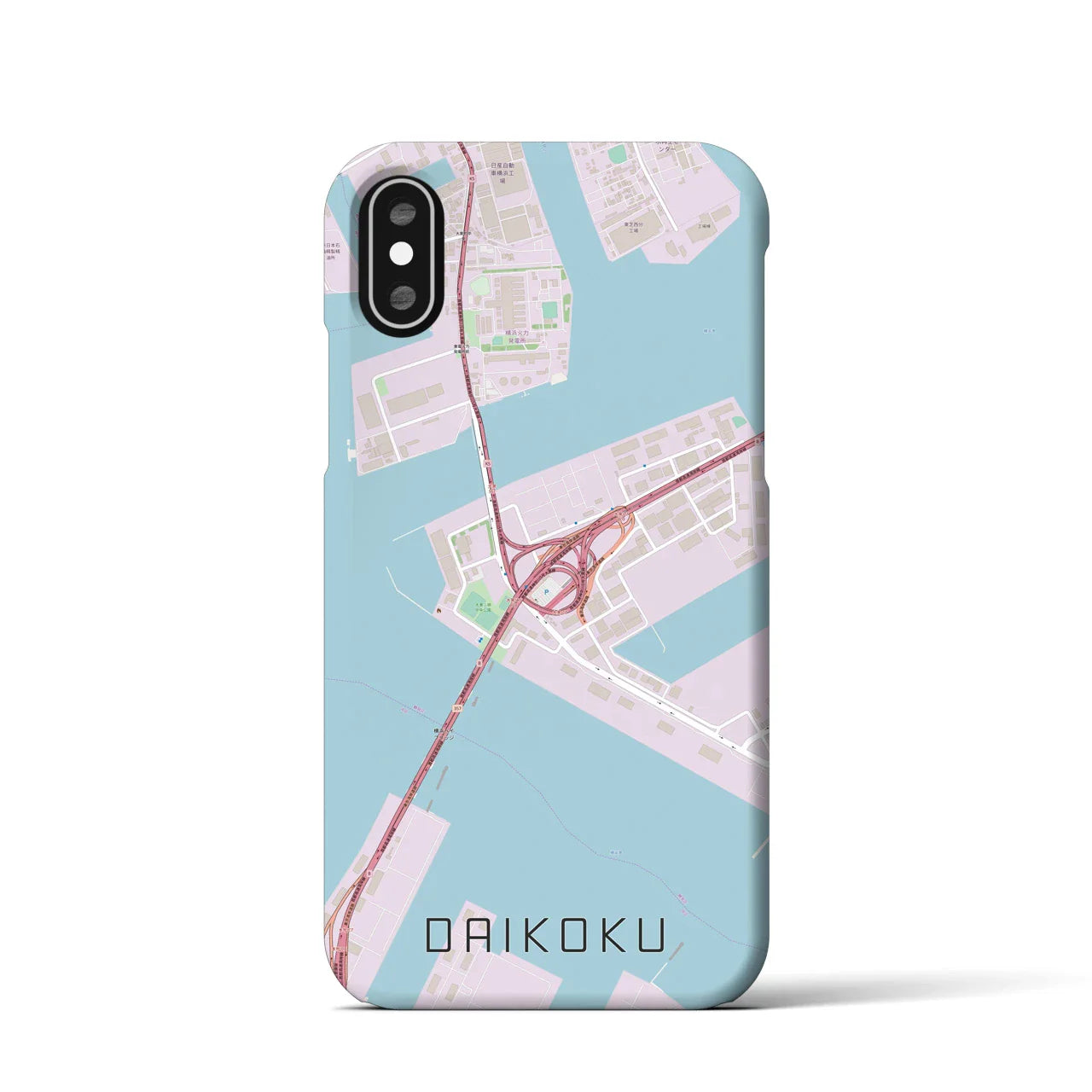 【大黒(神奈川県)】地図柄iPhoneケース(バックカバータイプ)