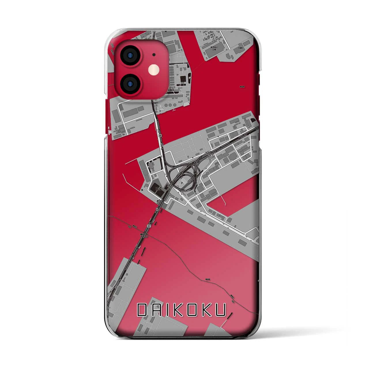 【大黒(神奈川県)】地図柄iPhoneケース(クリアタイプ)