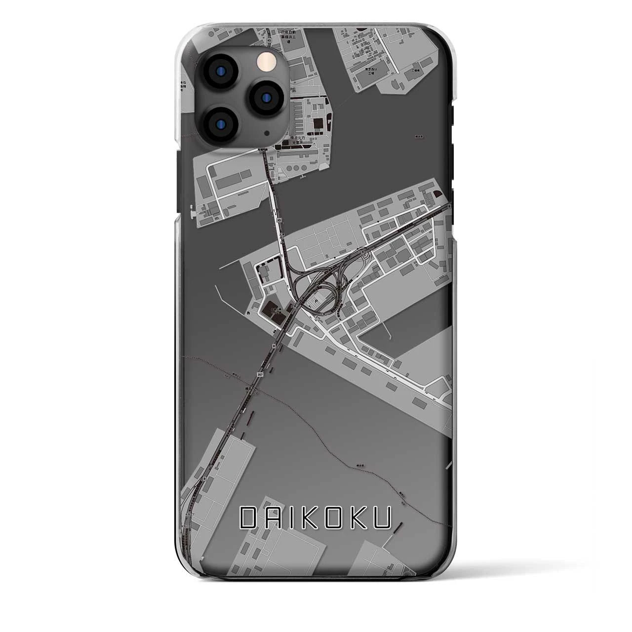 【大黒(神奈川県)】地図柄iPhoneケース(クリアタイプ)