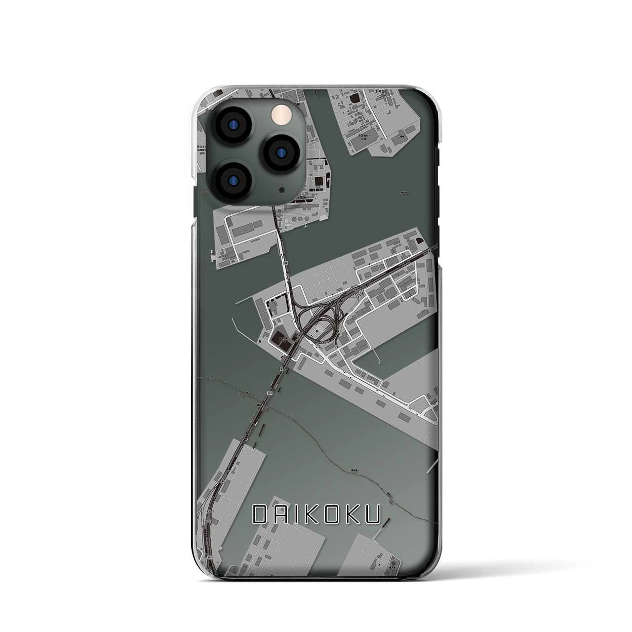 【大黒(神奈川県)】地図柄iPhoneケース(クリアタイプ)