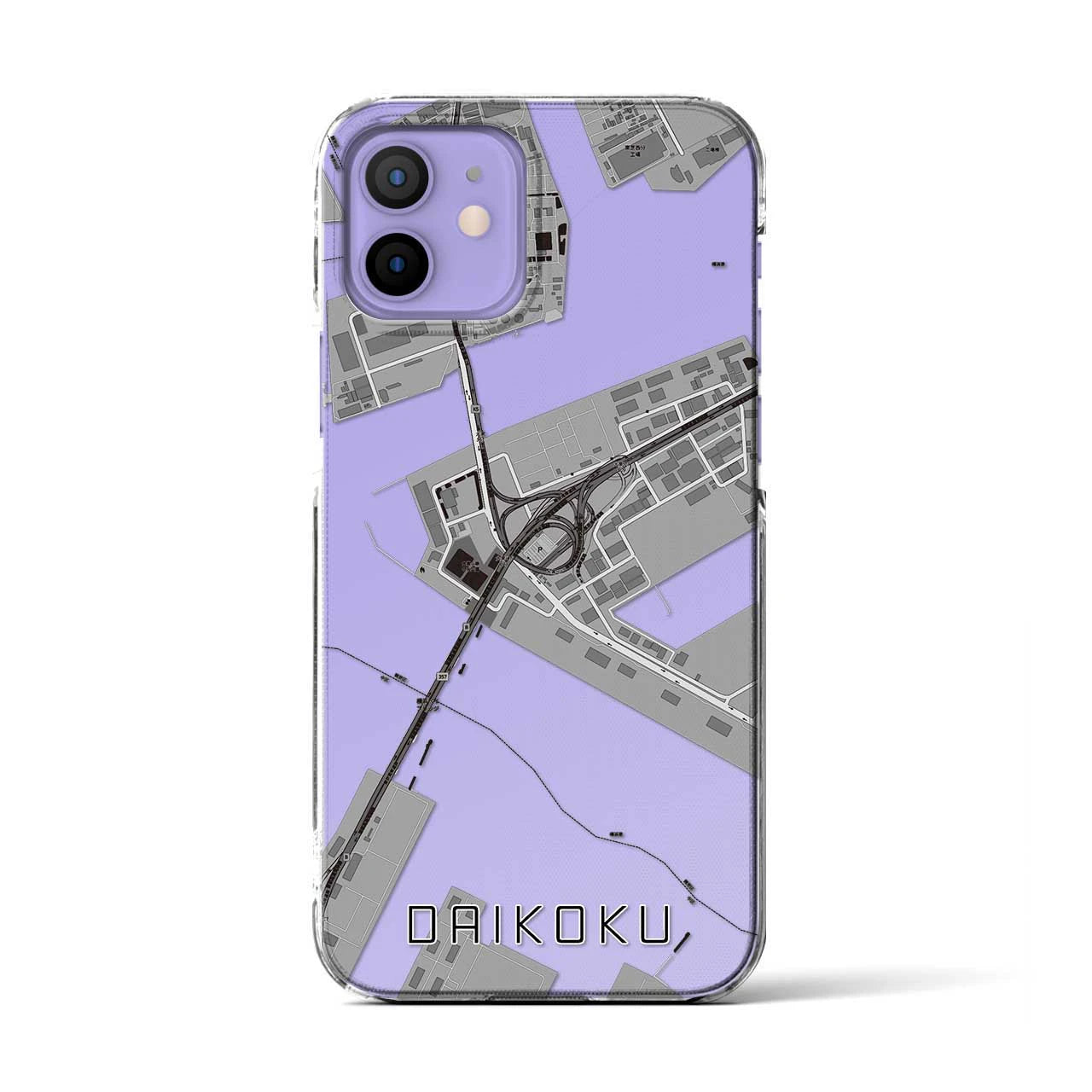 【大黒(神奈川県)】地図柄iPhoneケース(クリアタイプ)