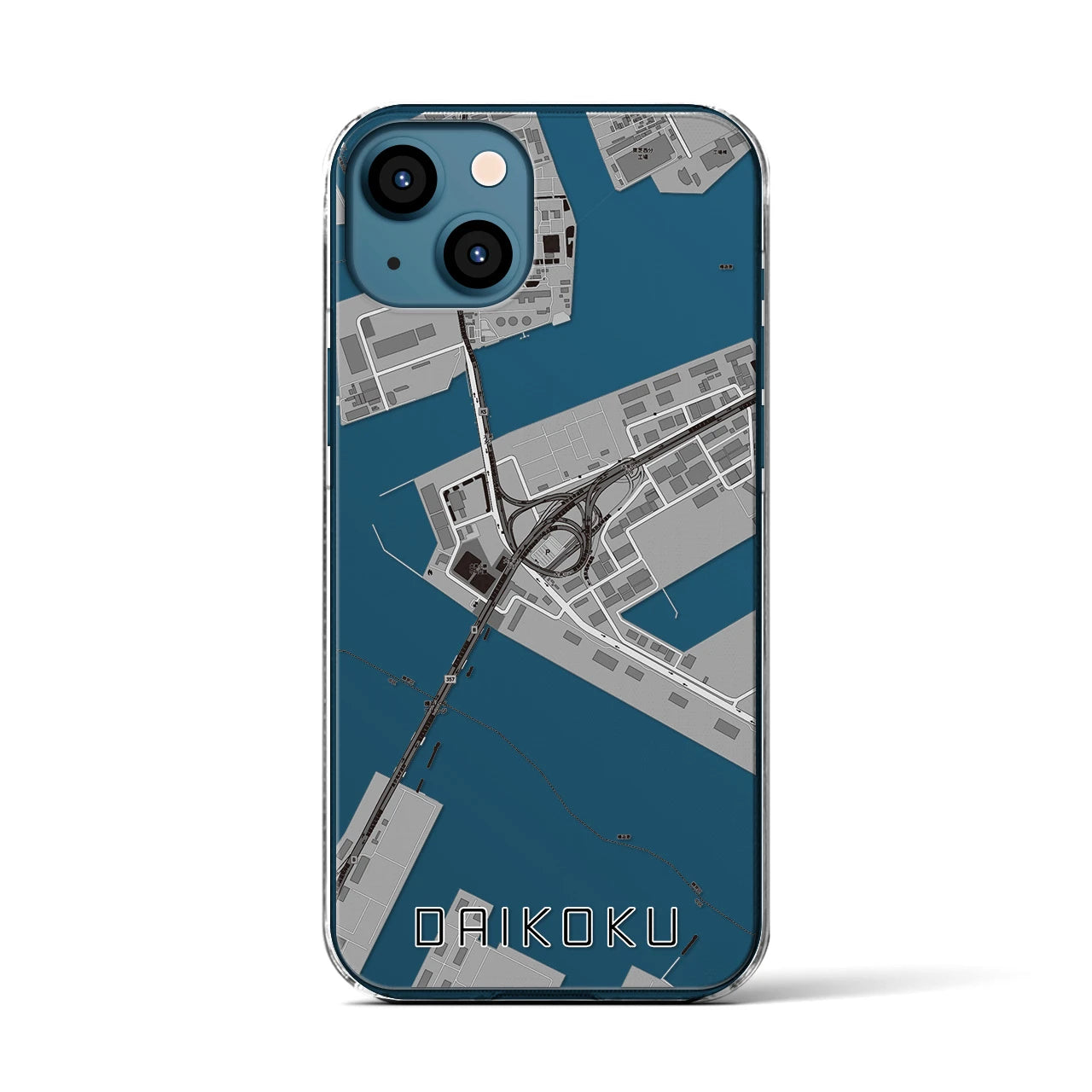 【大黒(神奈川県)】地図柄iPhoneケース(クリアタイプ)