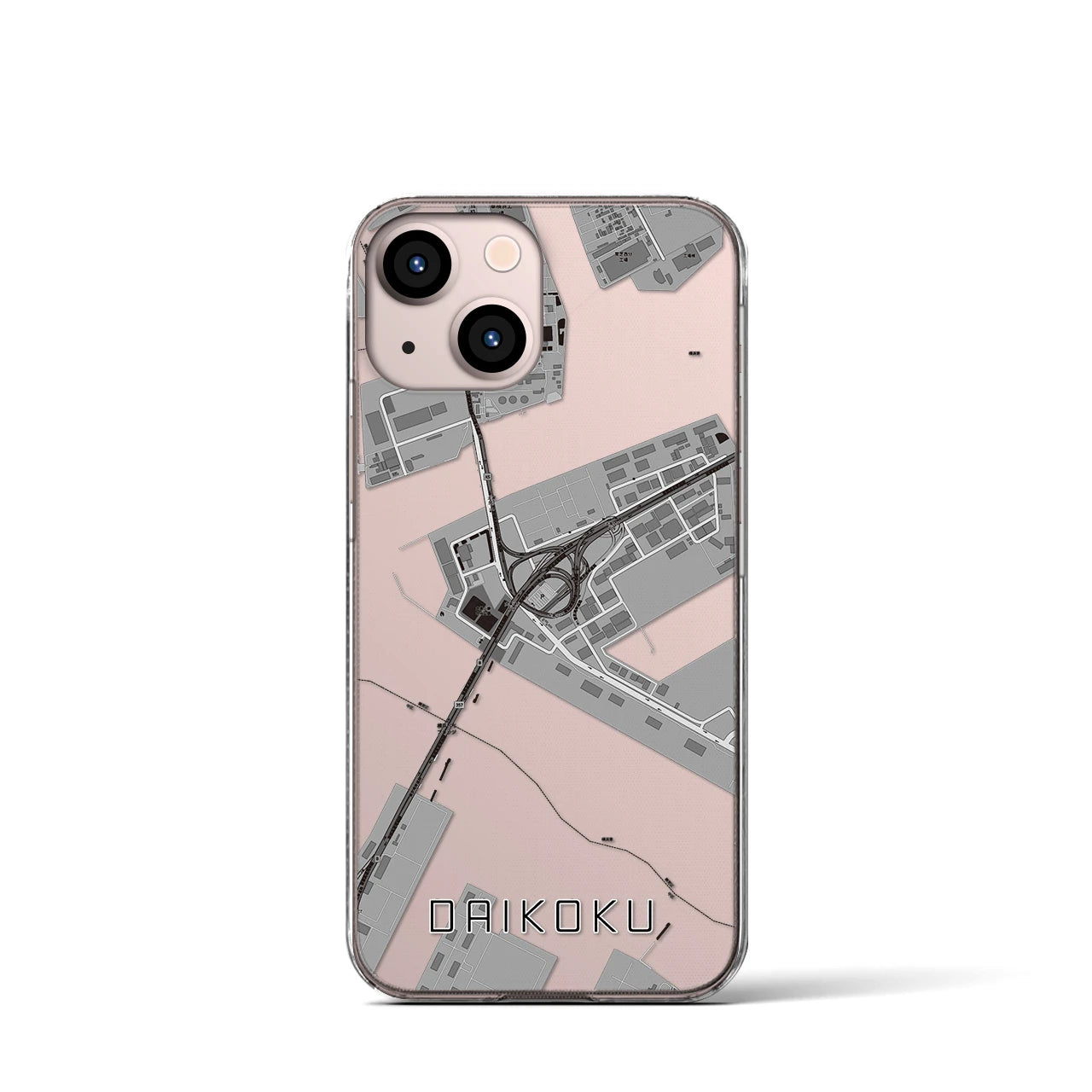 【大黒(神奈川県)】地図柄iPhoneケース(クリアタイプ)