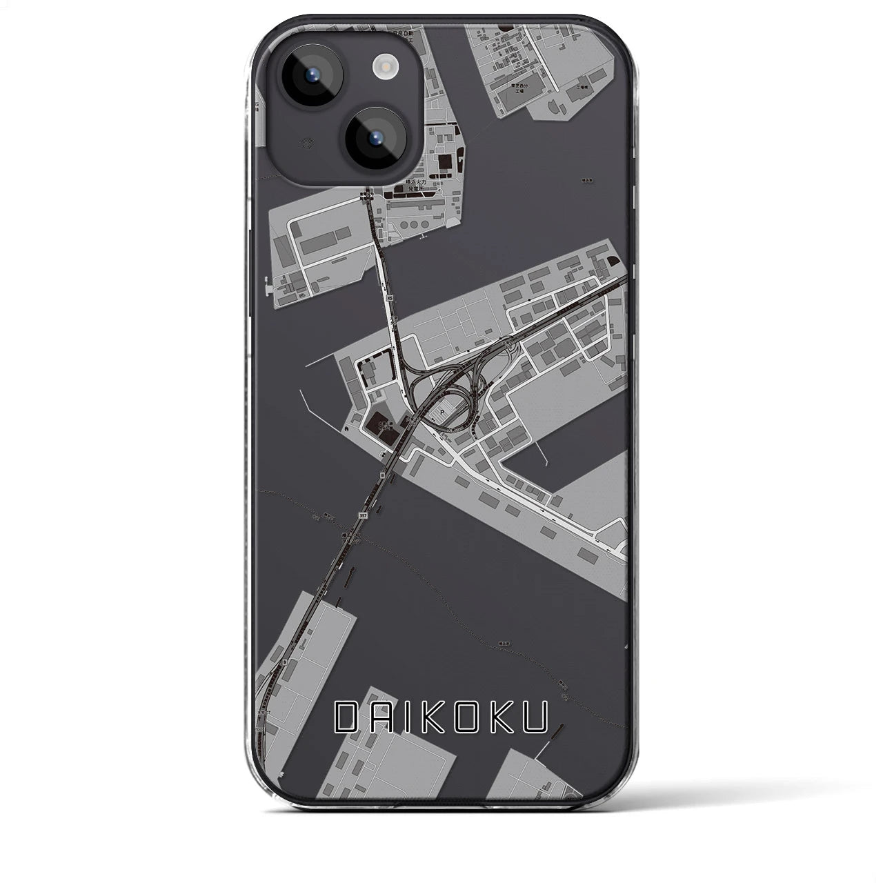 【大黒(神奈川県)】地図柄iPhoneケース(クリアタイプ)