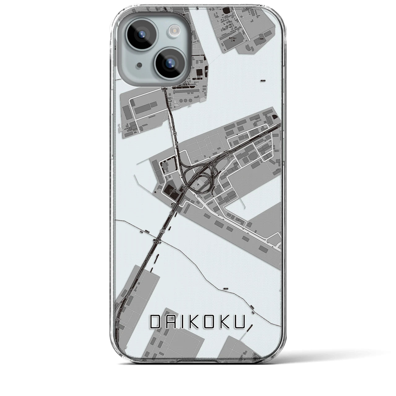 【大黒(神奈川県)】地図柄iPhoneケース(クリアタイプ)