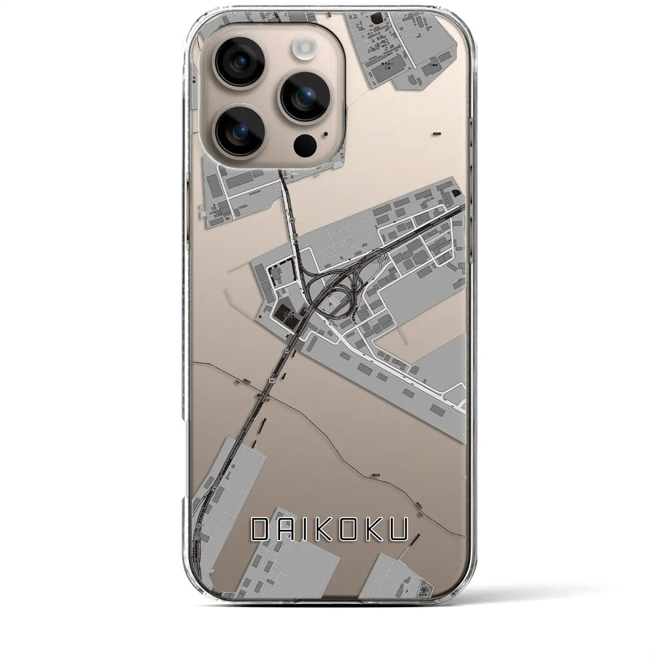 【大黒(神奈川県)】地図柄iPhoneケース(クリアタイプ)