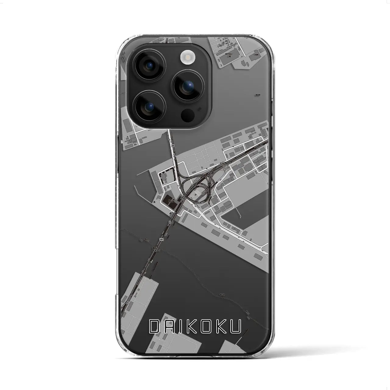 【大黒(神奈川県)】地図柄iPhoneケース(クリアタイプ)