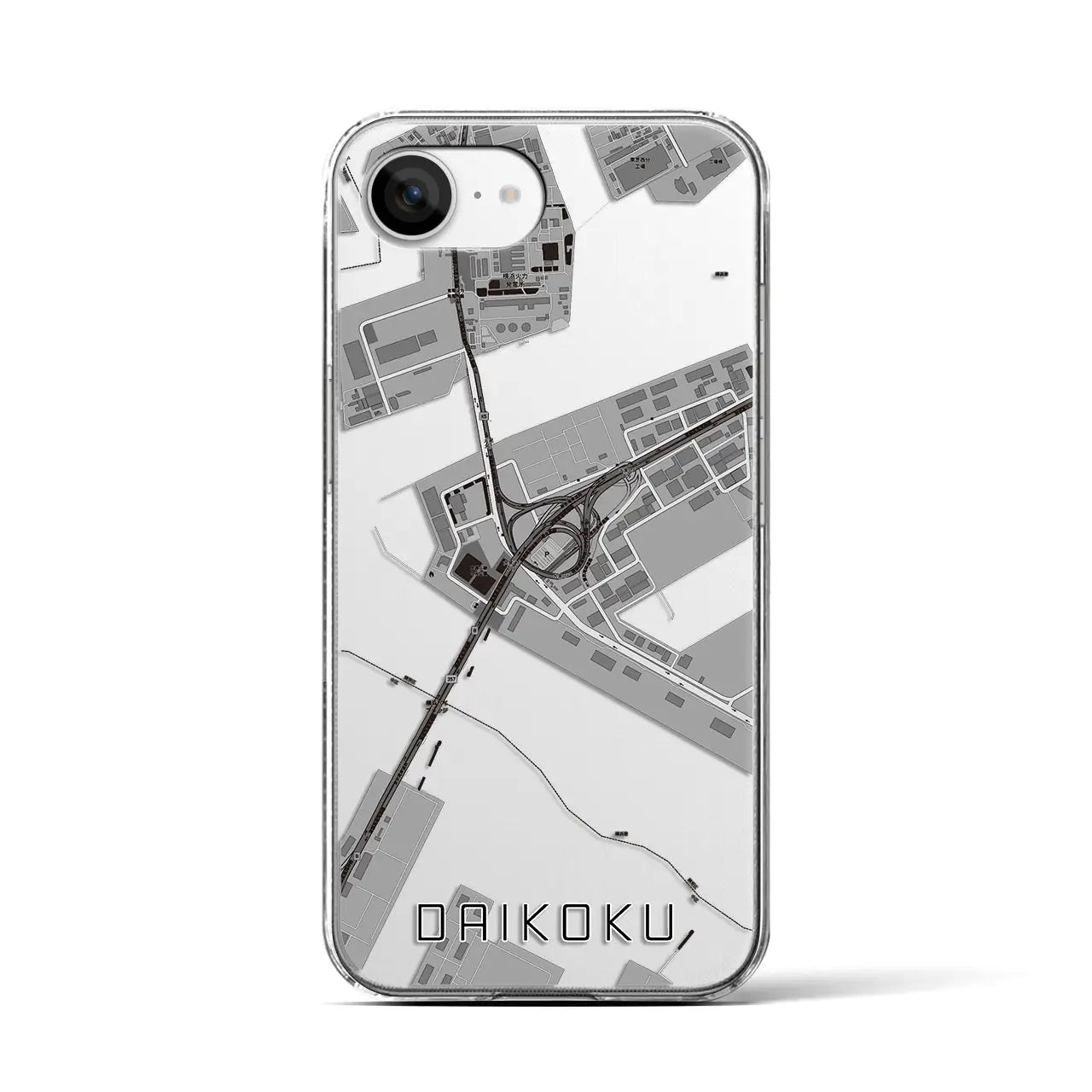 【大黒(神奈川県)】地図柄iPhoneケース(クリアタイプ)