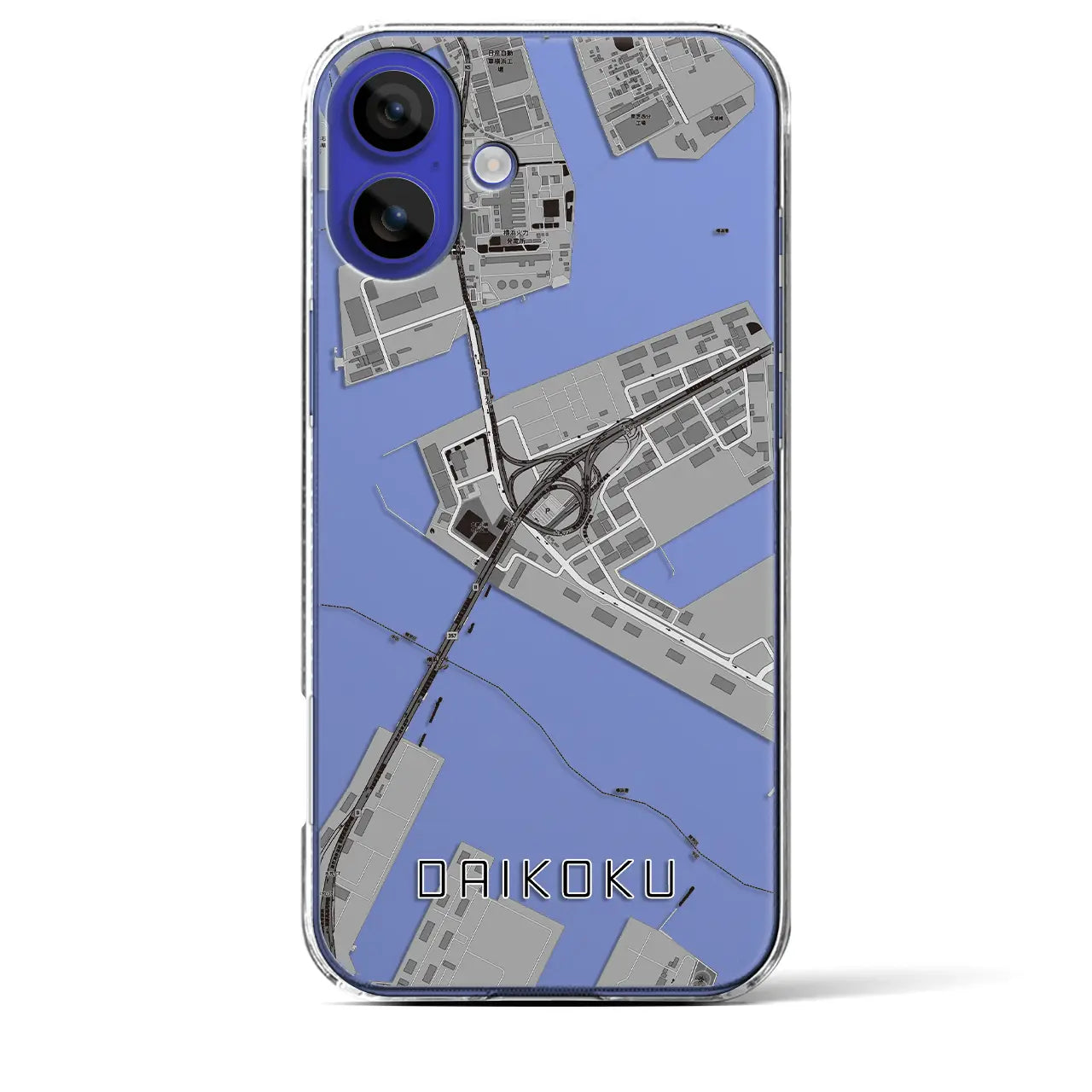 【大黒(神奈川県)】地図柄iPhoneケース(クリアタイプ)