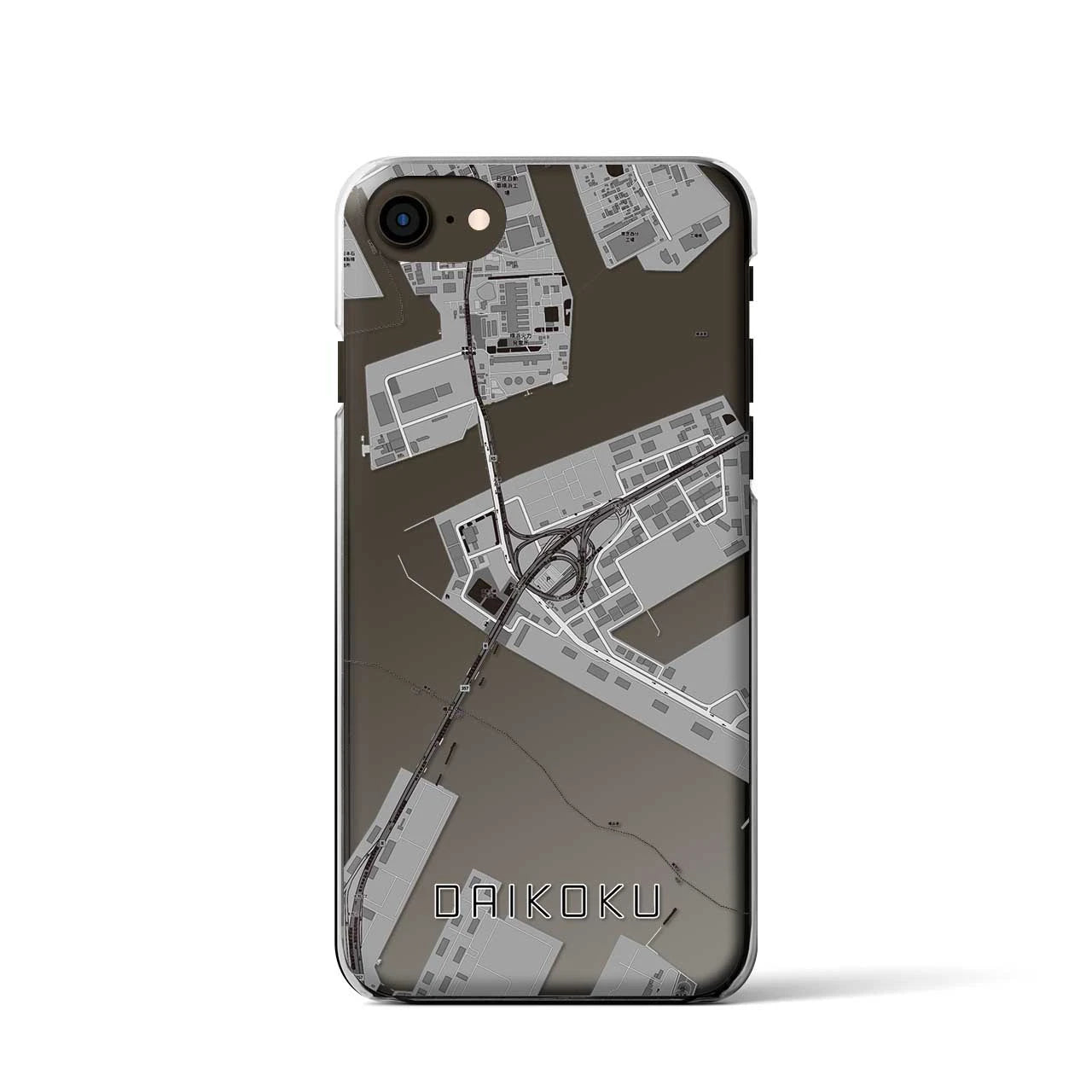 【大黒(神奈川県)】地図柄iPhoneケース(クリアタイプ)