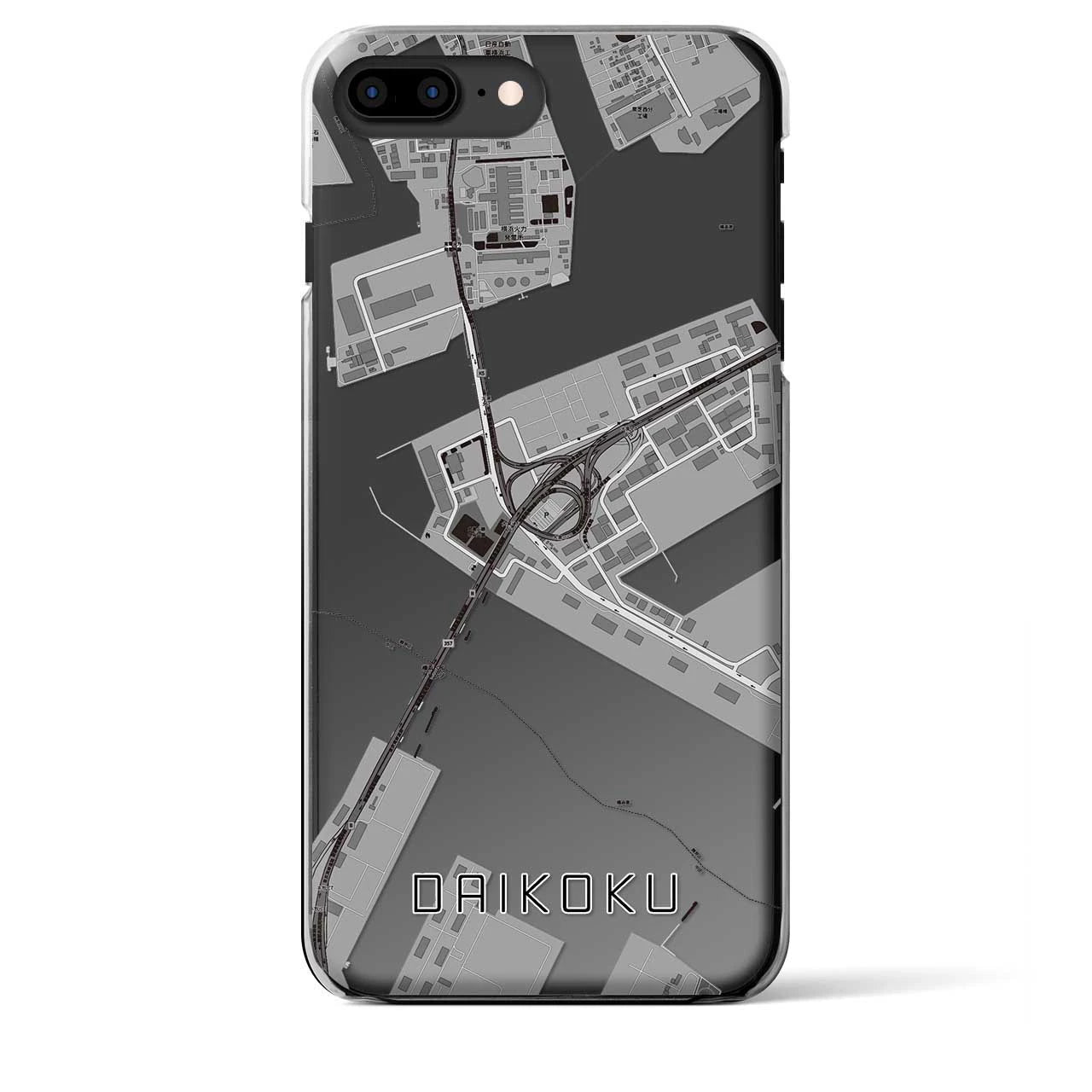 【大黒(神奈川県)】地図柄iPhoneケース(クリアタイプ)