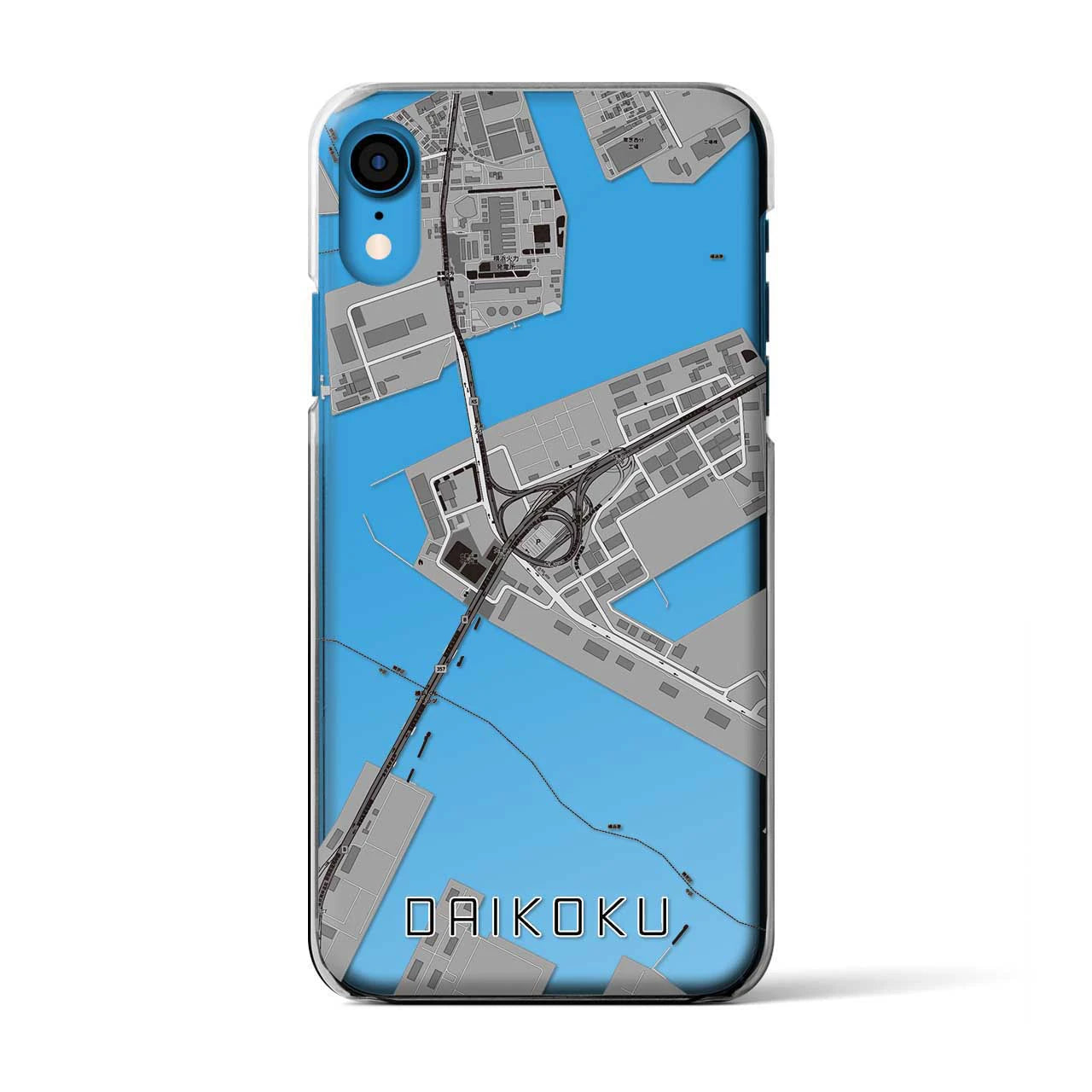 【大黒(神奈川県)】地図柄iPhoneケース(クリアタイプ)