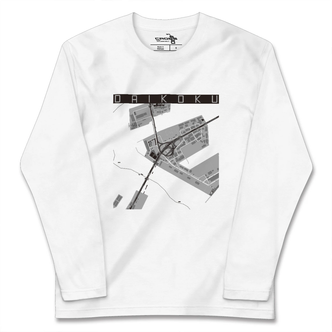 【大黒(神奈川県)】地図柄ロングスリーブTシャツ