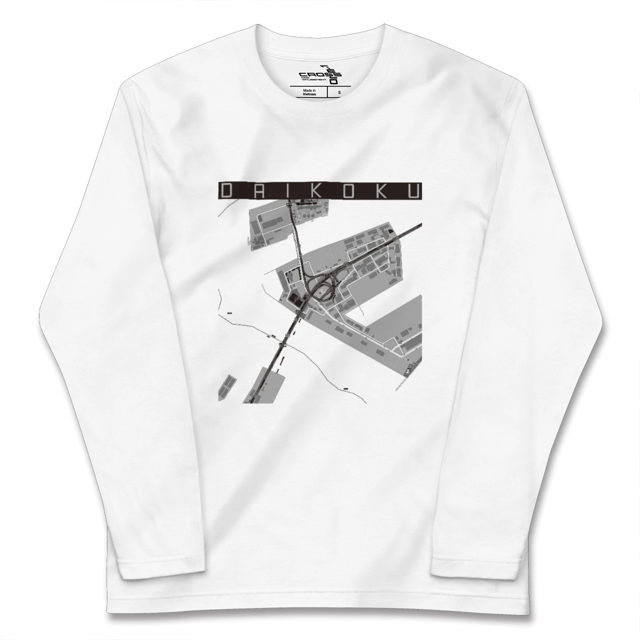 【大黒(神奈川県)】地図柄ロングスリーブTシャツ