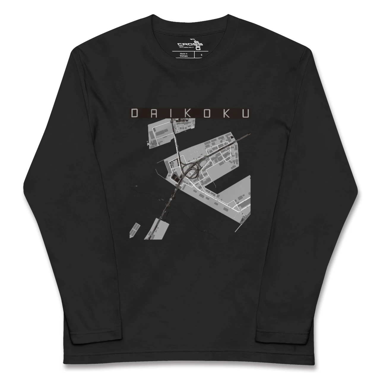 【大黒(神奈川県)】地図柄ロングスリーブTシャツ