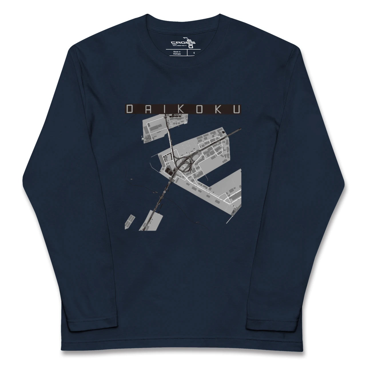 【大黒(神奈川県)】地図柄ロングスリーブTシャツ