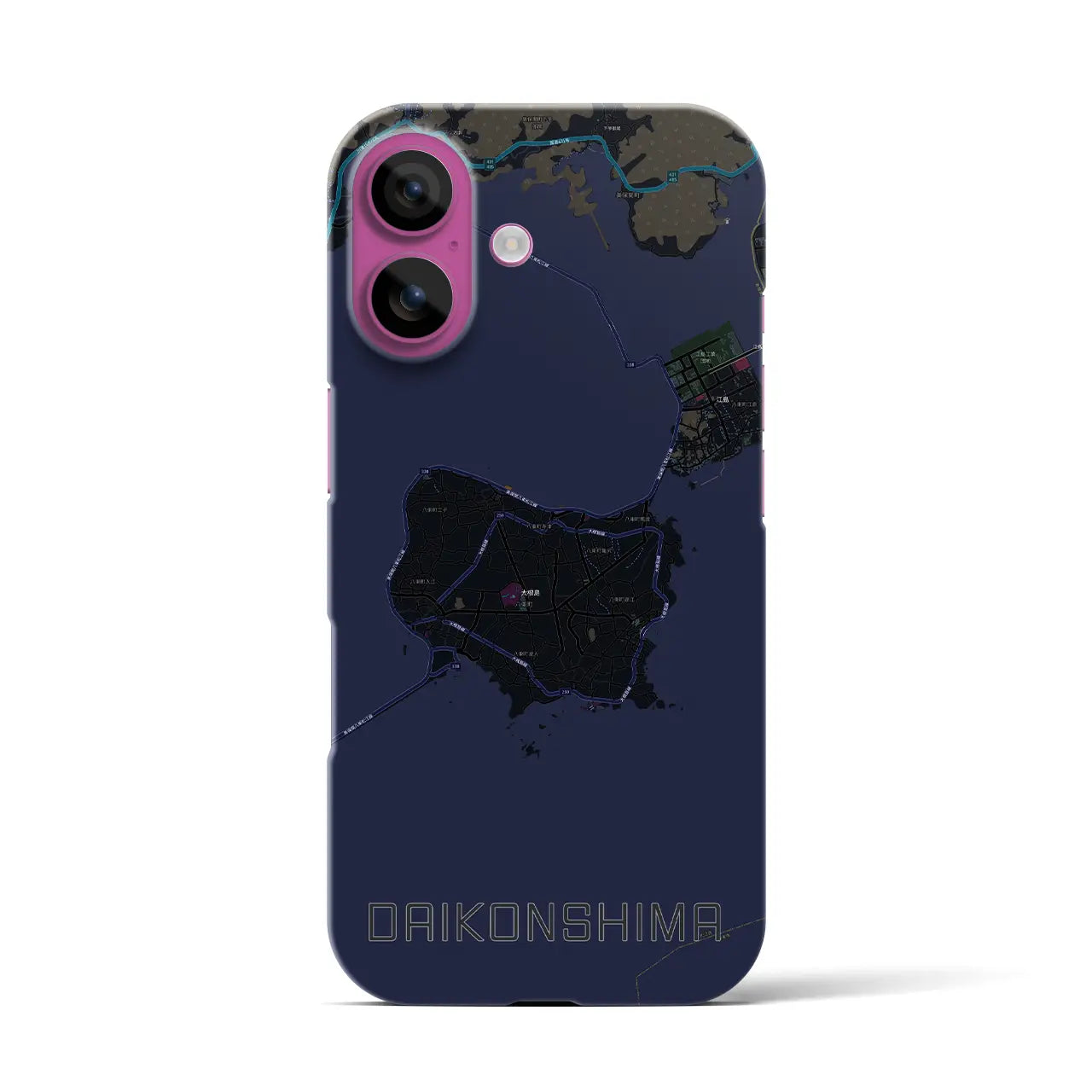 【大根島(島根県)】地図柄iPhoneケース(バックカバータイプ)