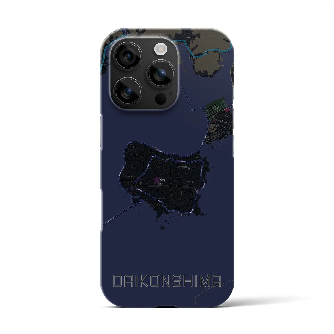 【大根島(島根県)】地図柄iPhoneケース(バックカバータイプ)