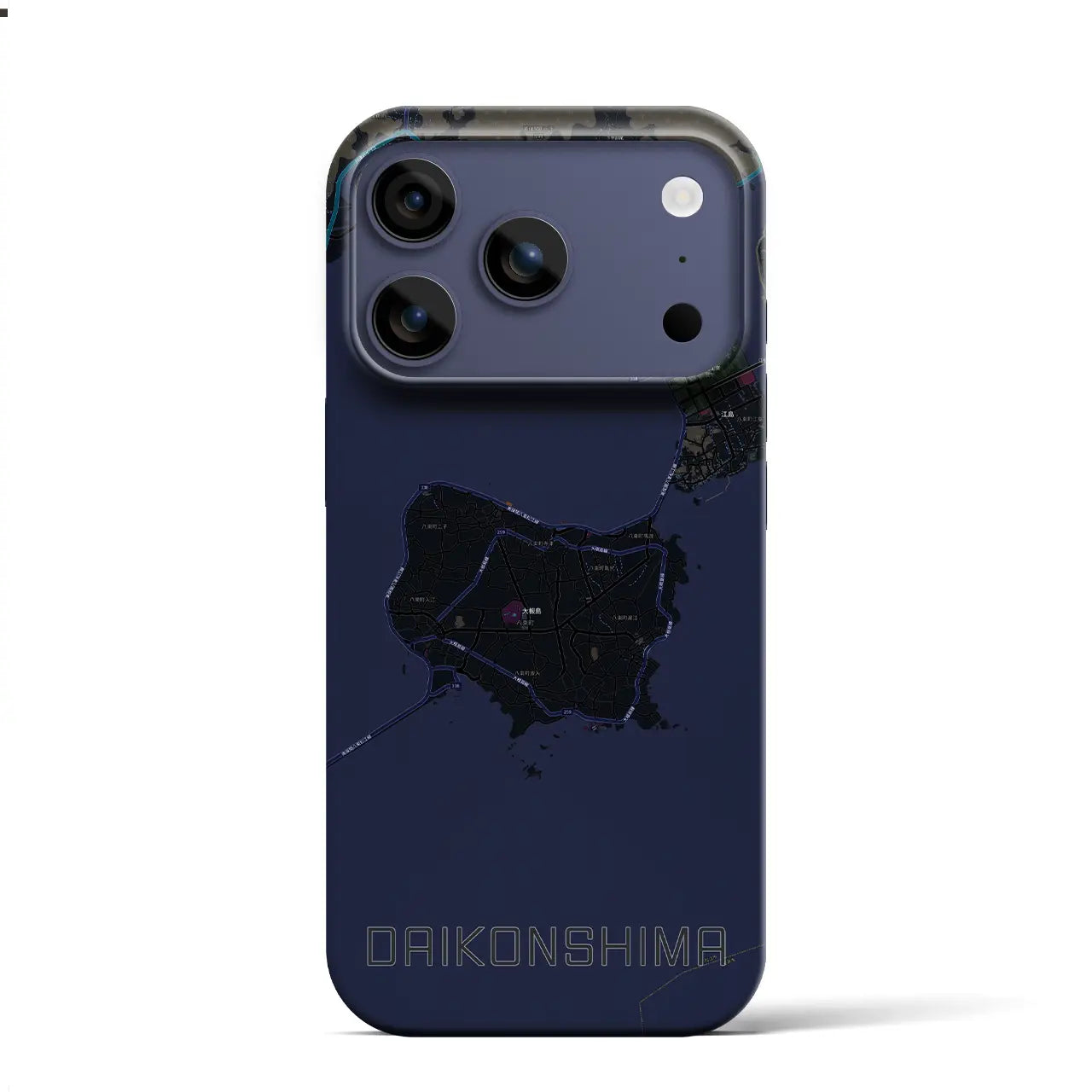 【大根島(島根県)】地図柄iPhoneケース(バックカバータイプ)