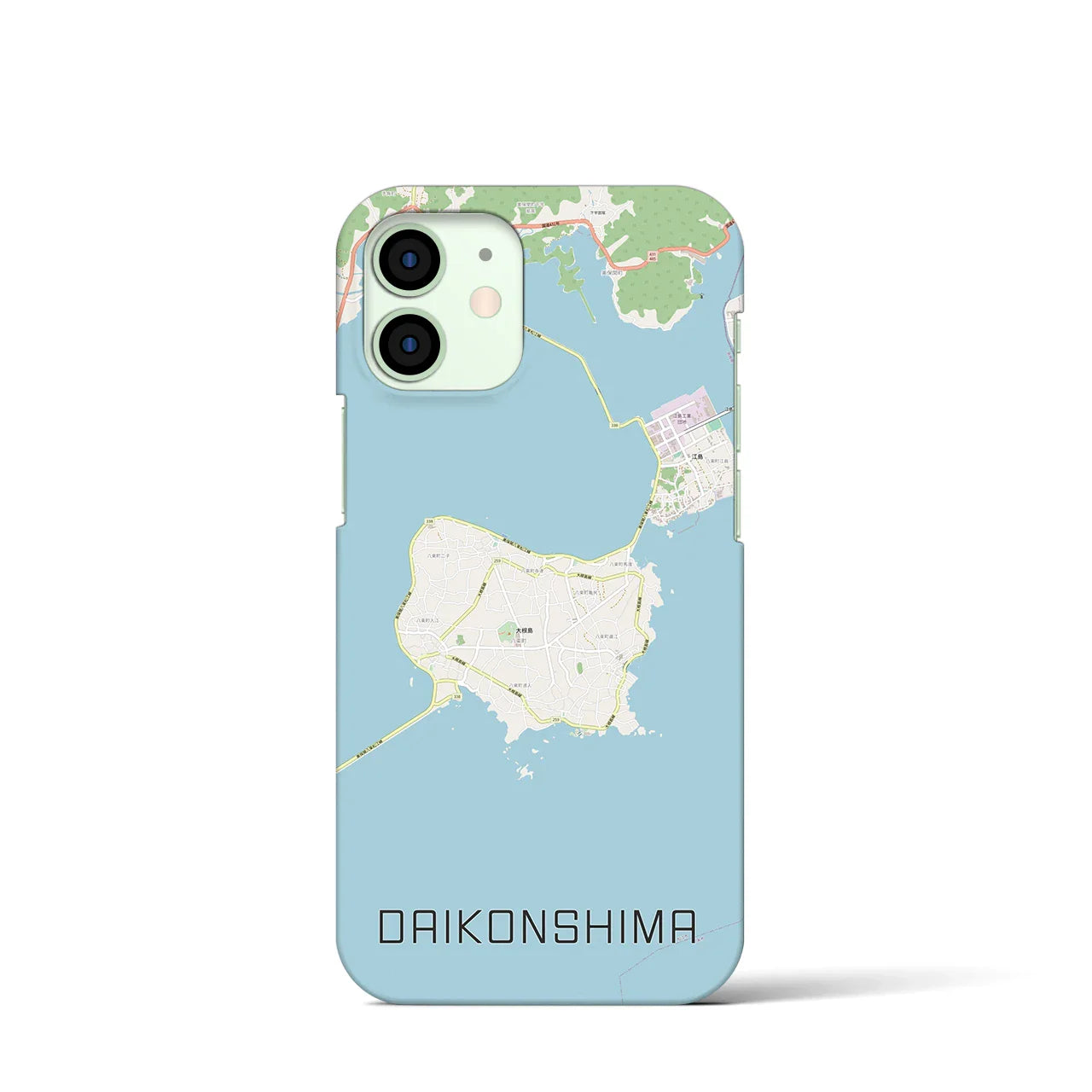 【大根島(島根県)】地図柄iPhoneケース(バックカバータイプ)