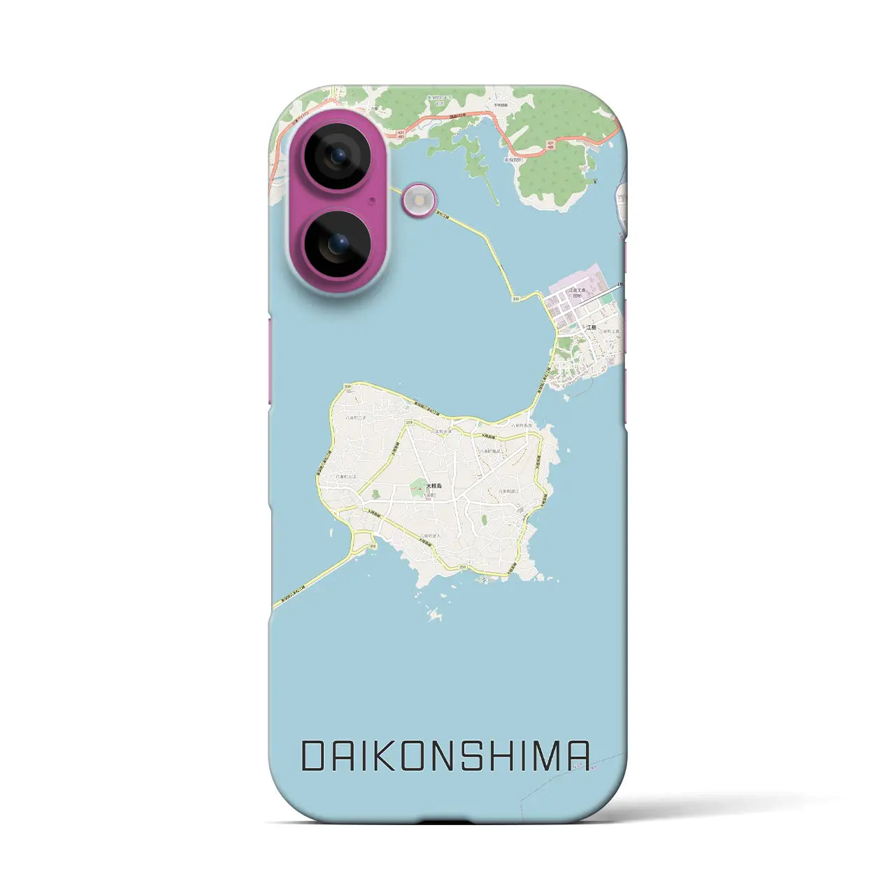 【大根島(島根県)】地図柄iPhoneケース(バックカバータイプ)