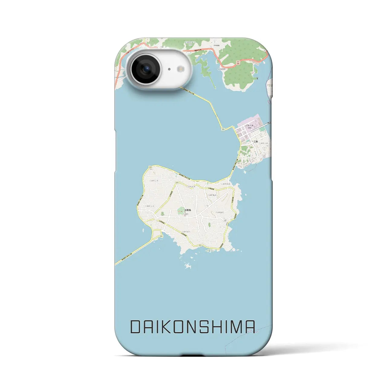 【大根島(島根県)】地図柄iPhoneケース(バックカバータイプ)