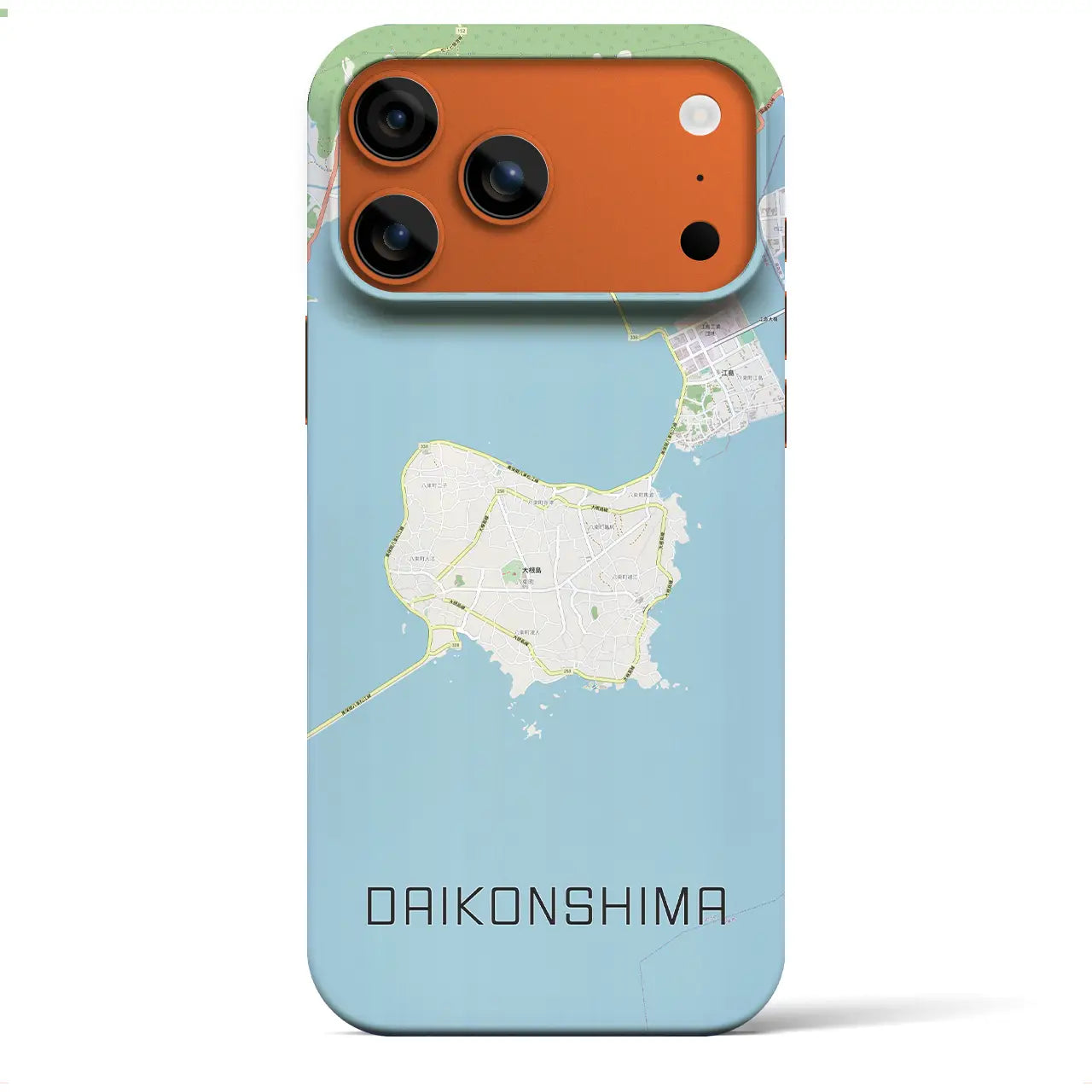 【大根島(島根県)】地図柄iPhoneケース(バックカバータイプ)