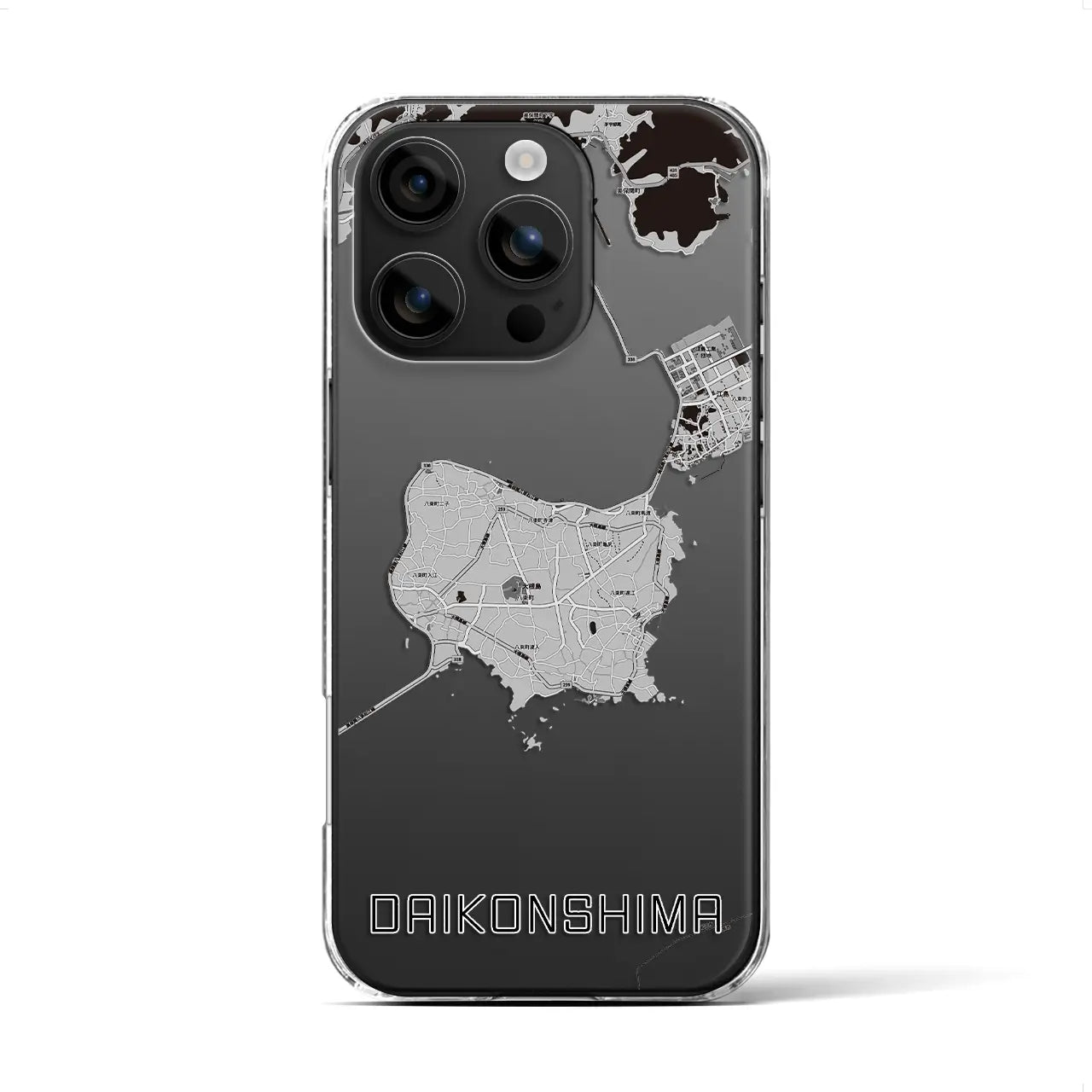 【大根島(島根県)】地図柄iPhoneケース(クリアタイプ)