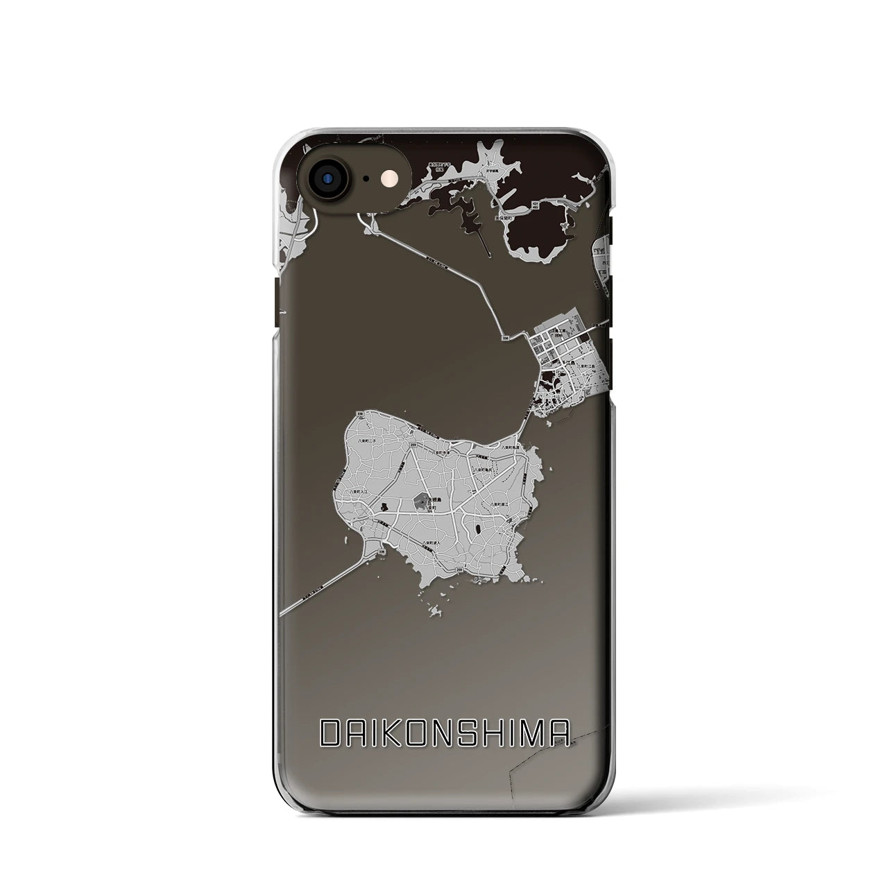 【大根島(島根県)】地図柄iPhoneケース(クリアタイプ)