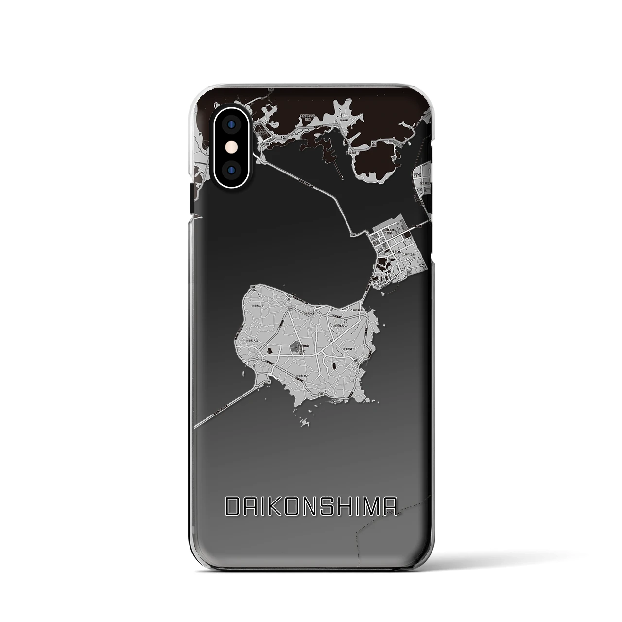 【大根島(島根県)】地図柄iPhoneケース(クリアタイプ)
