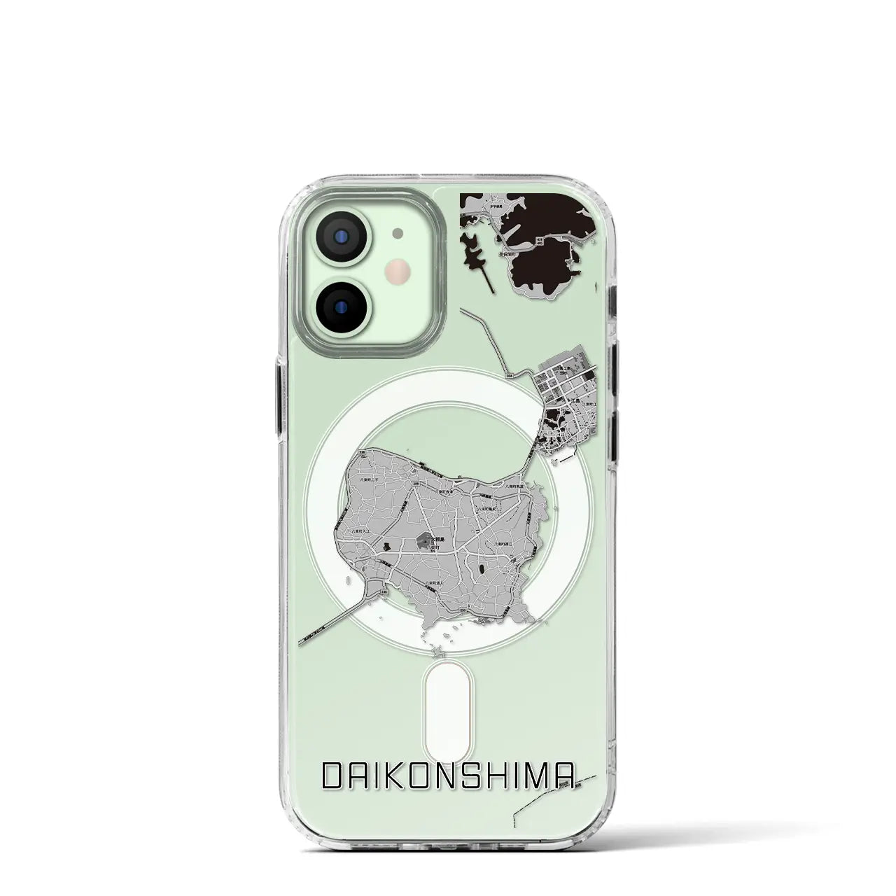 【大根島(島根県)】地図柄iPhoneケース(MagSafeタイプ)
