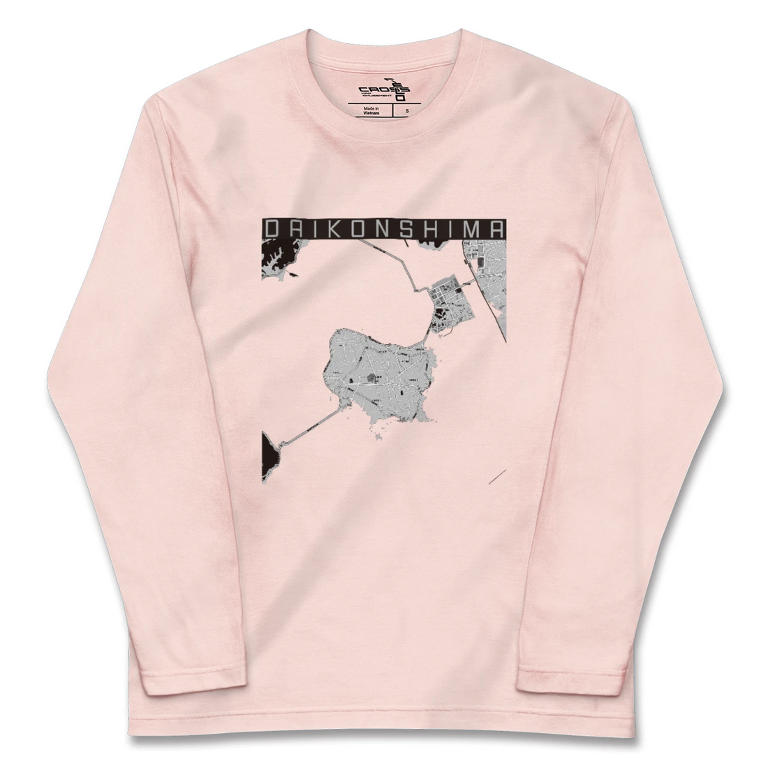 【大根島(島根県)】地図柄ロングスリーブTシャツ