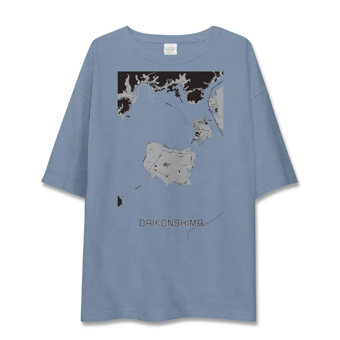【大根島(島根県)】地図柄ビッグシルエットTシャツ