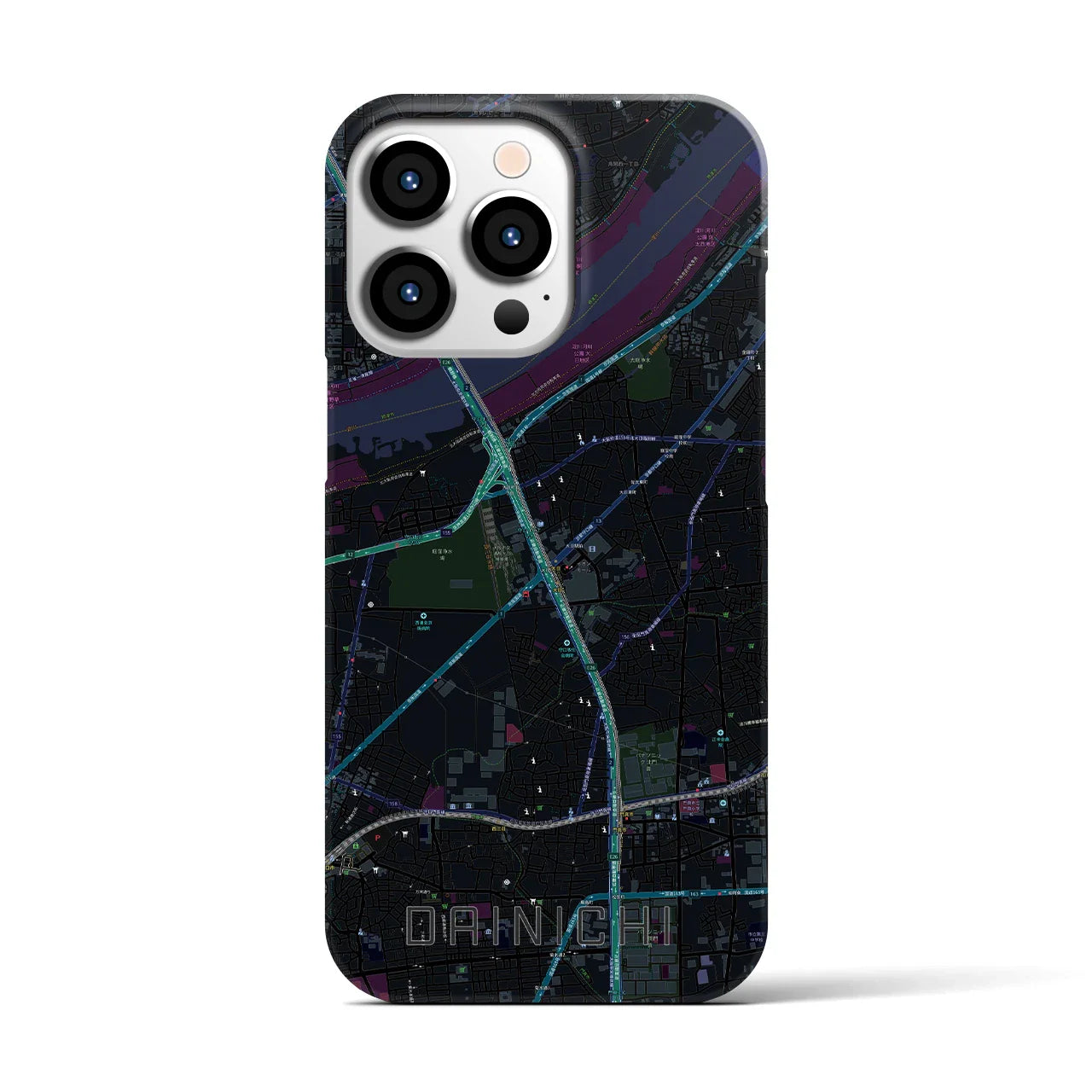 【大日(大阪府)】地図柄iPhoneケース(バックカバータイプ)