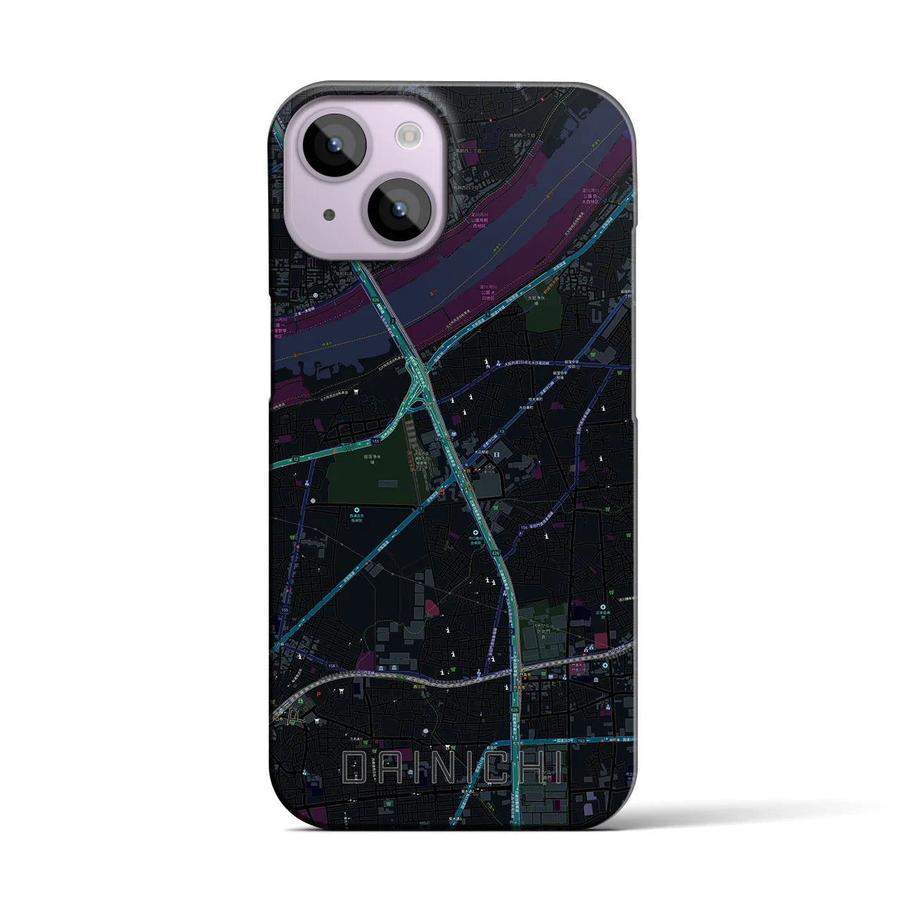 【大日(大阪府)】地図柄iPhoneケース(バックカバータイプ)