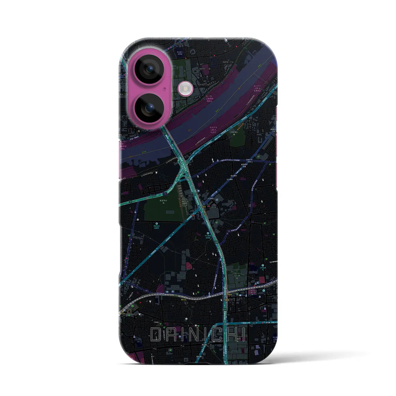 【大日(大阪府)】地図柄iPhoneケース(バックカバータイプ)