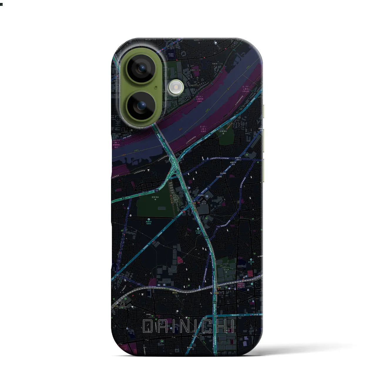 【大日(大阪府)】地図柄iPhoneケース(バックカバータイプ)