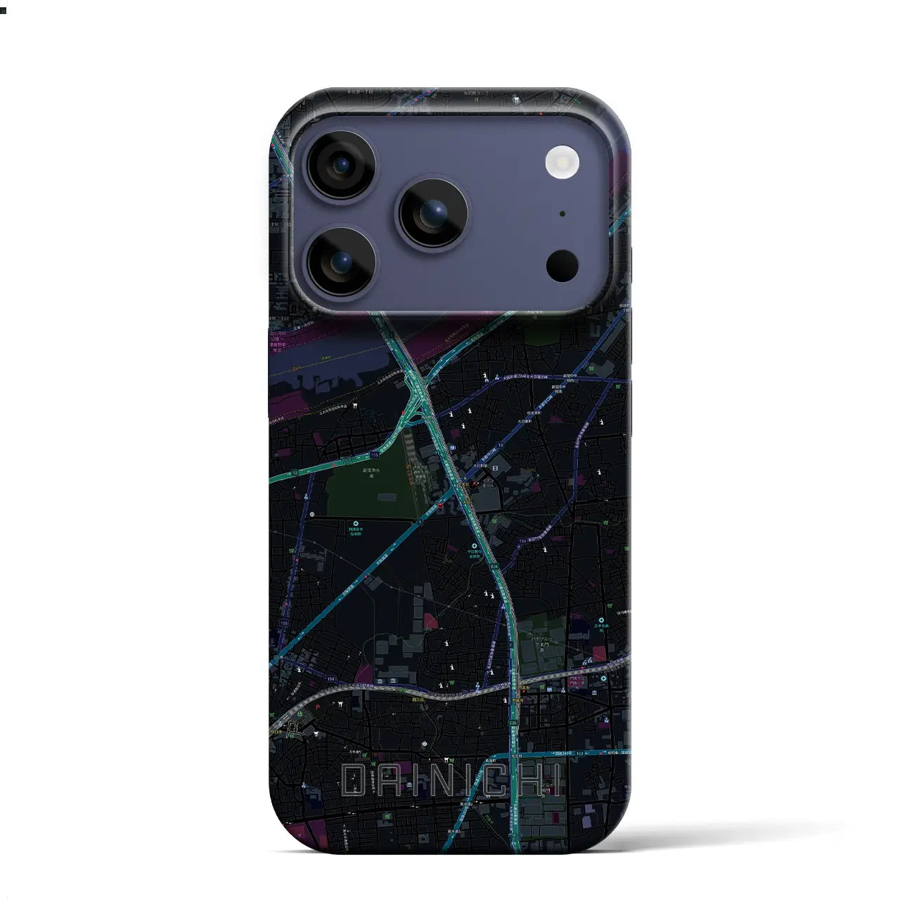 【大日(大阪府)】地図柄iPhoneケース(バックカバータイプ)