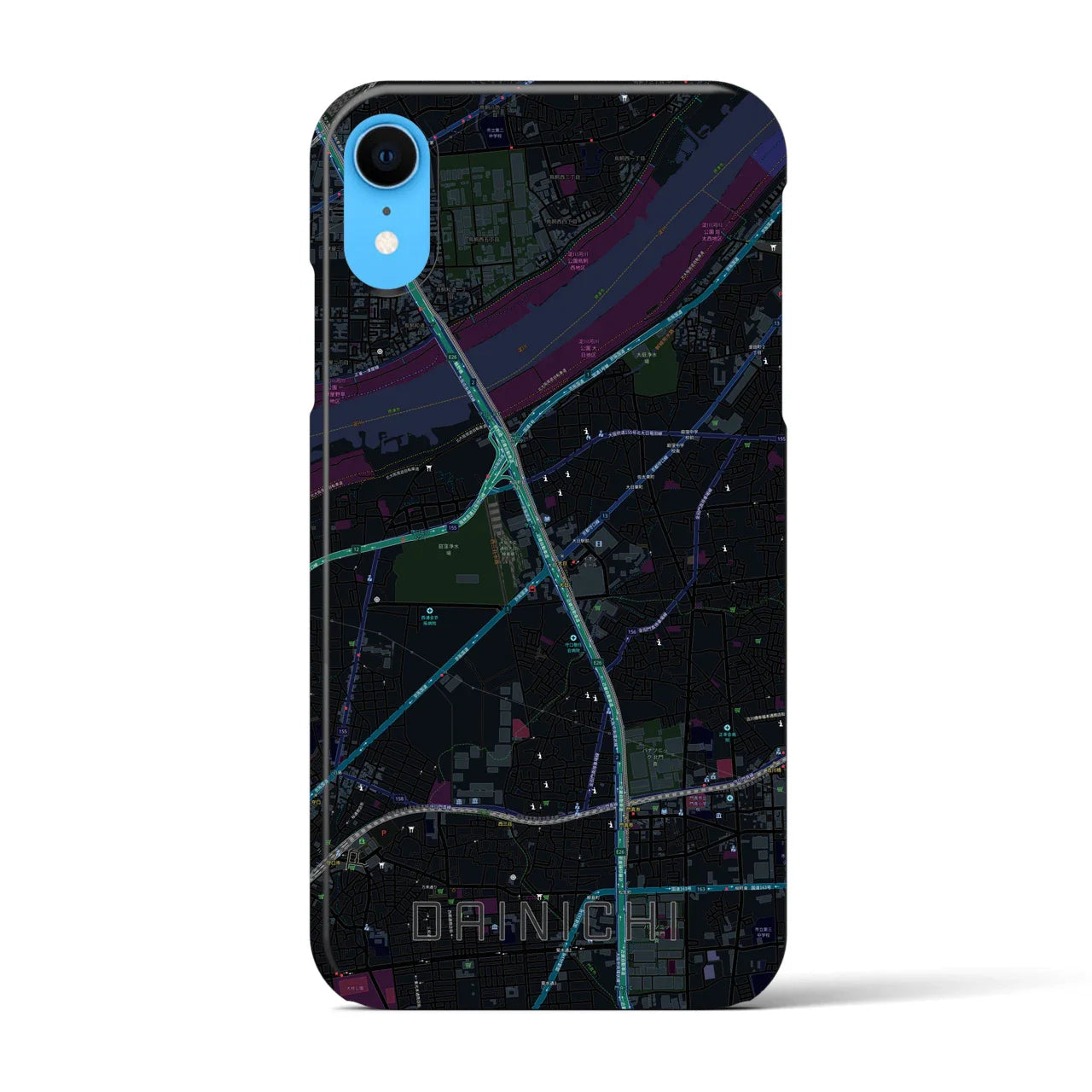 【大日(大阪府)】地図柄iPhoneケース(バックカバータイプ)