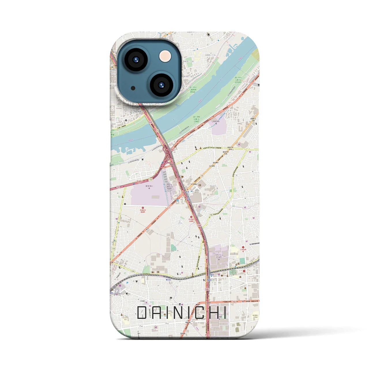 【大日(大阪府)】地図柄iPhoneケース(バックカバータイプ)