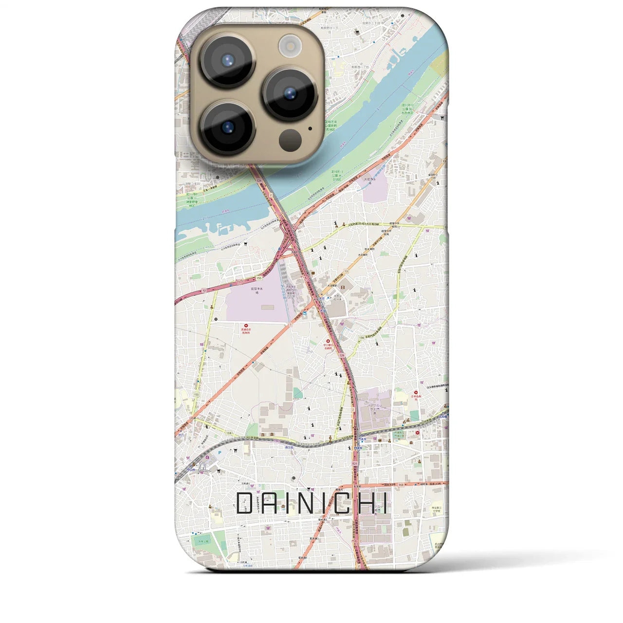 【大日(大阪府)】地図柄iPhoneケース(バックカバータイプ)