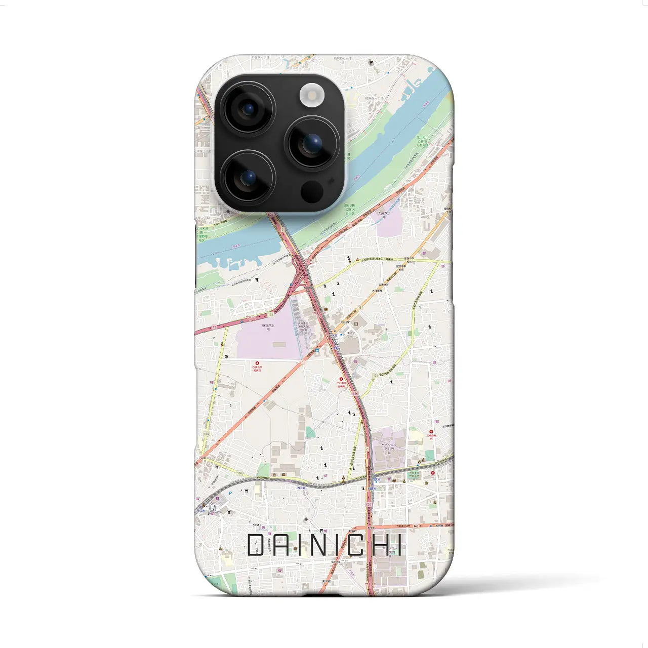 【大日(大阪府)】地図柄iPhoneケース(バックカバータイプ)