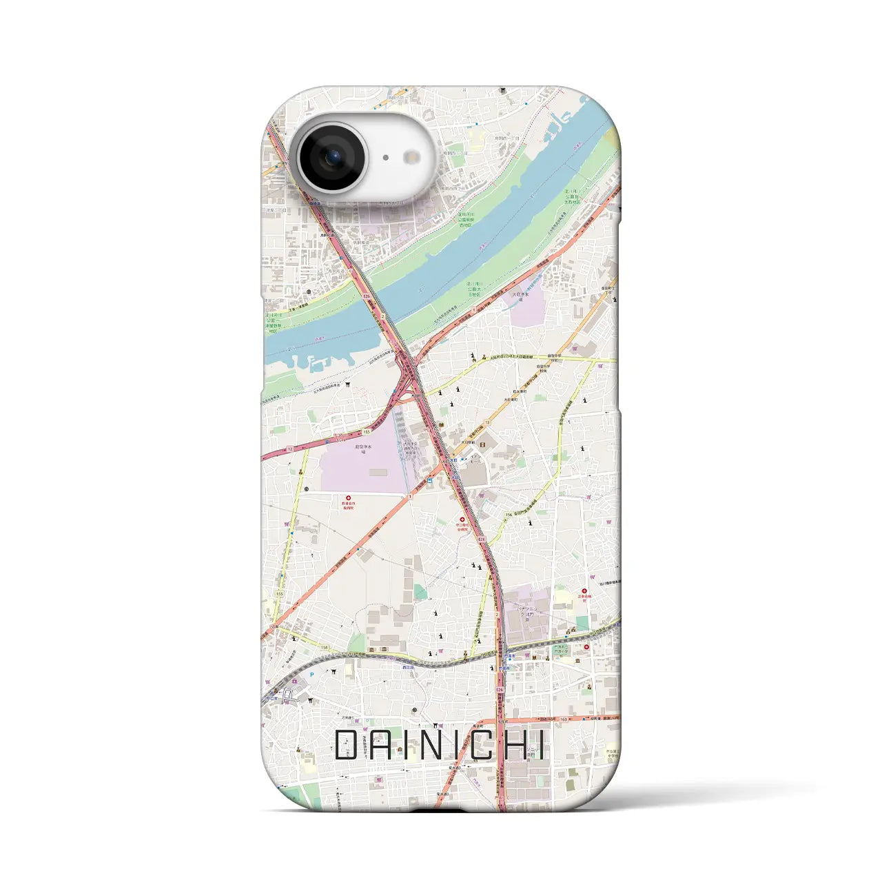 【大日(大阪府)】地図柄iPhoneケース(バックカバータイプ)