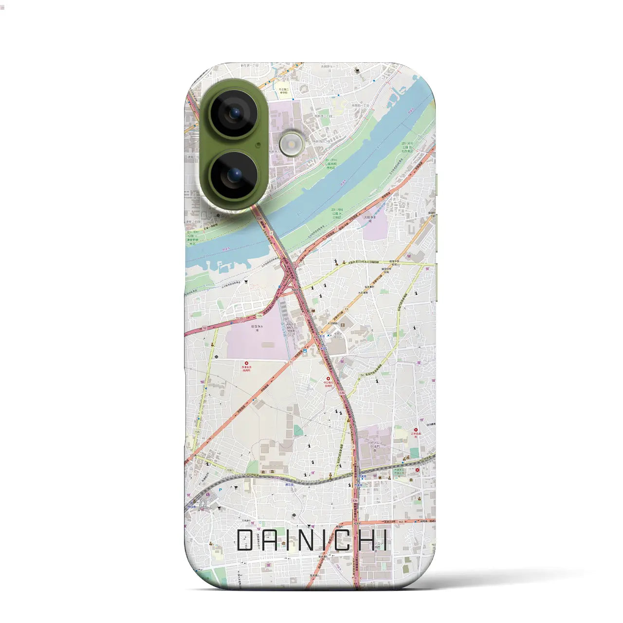 【大日(大阪府)】地図柄iPhoneケース(バックカバータイプ)