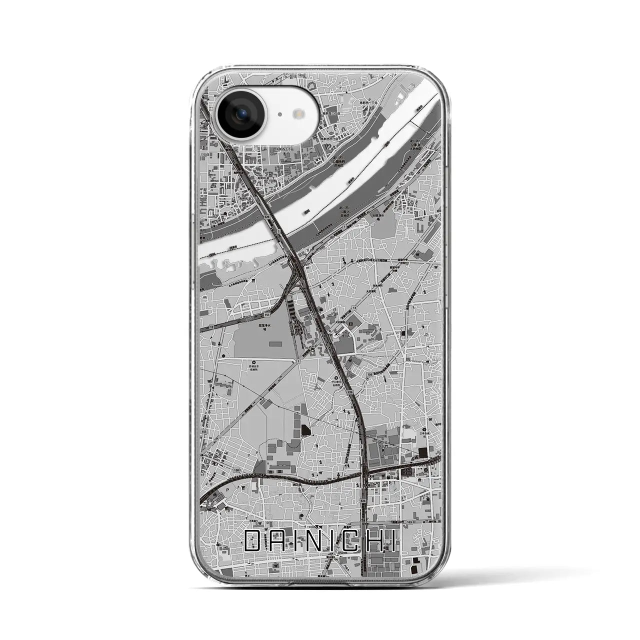 【大日(大阪府)】地図柄iPhoneケース(クリアタイプ)