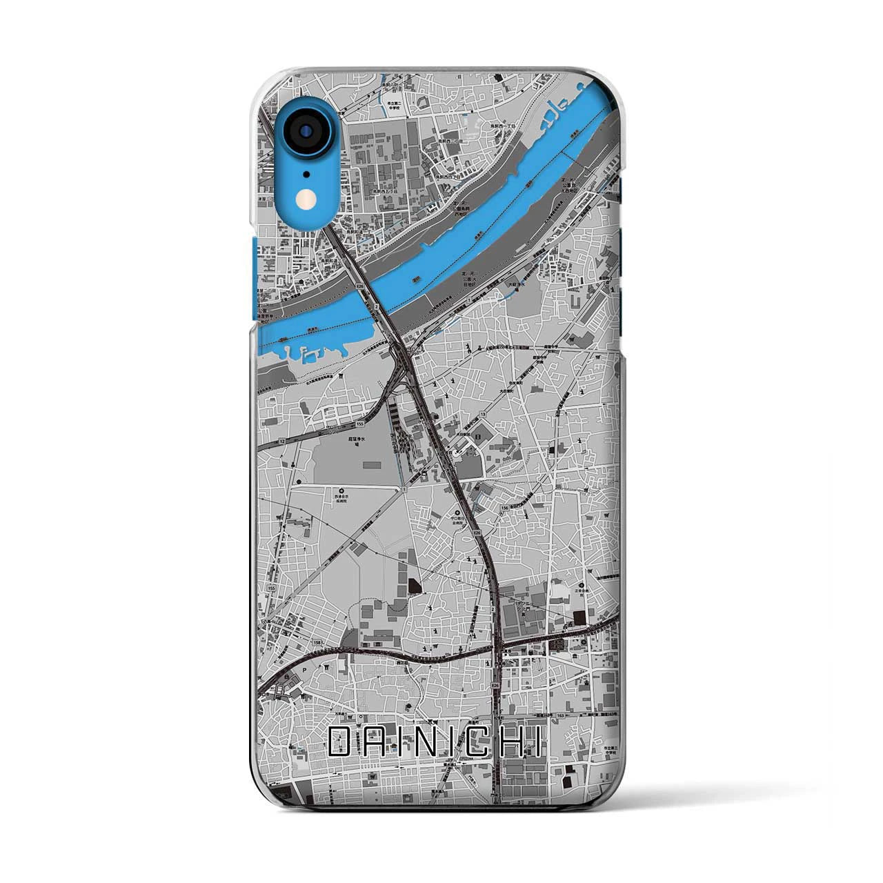 【大日(大阪府)】地図柄iPhoneケース(クリアタイプ)