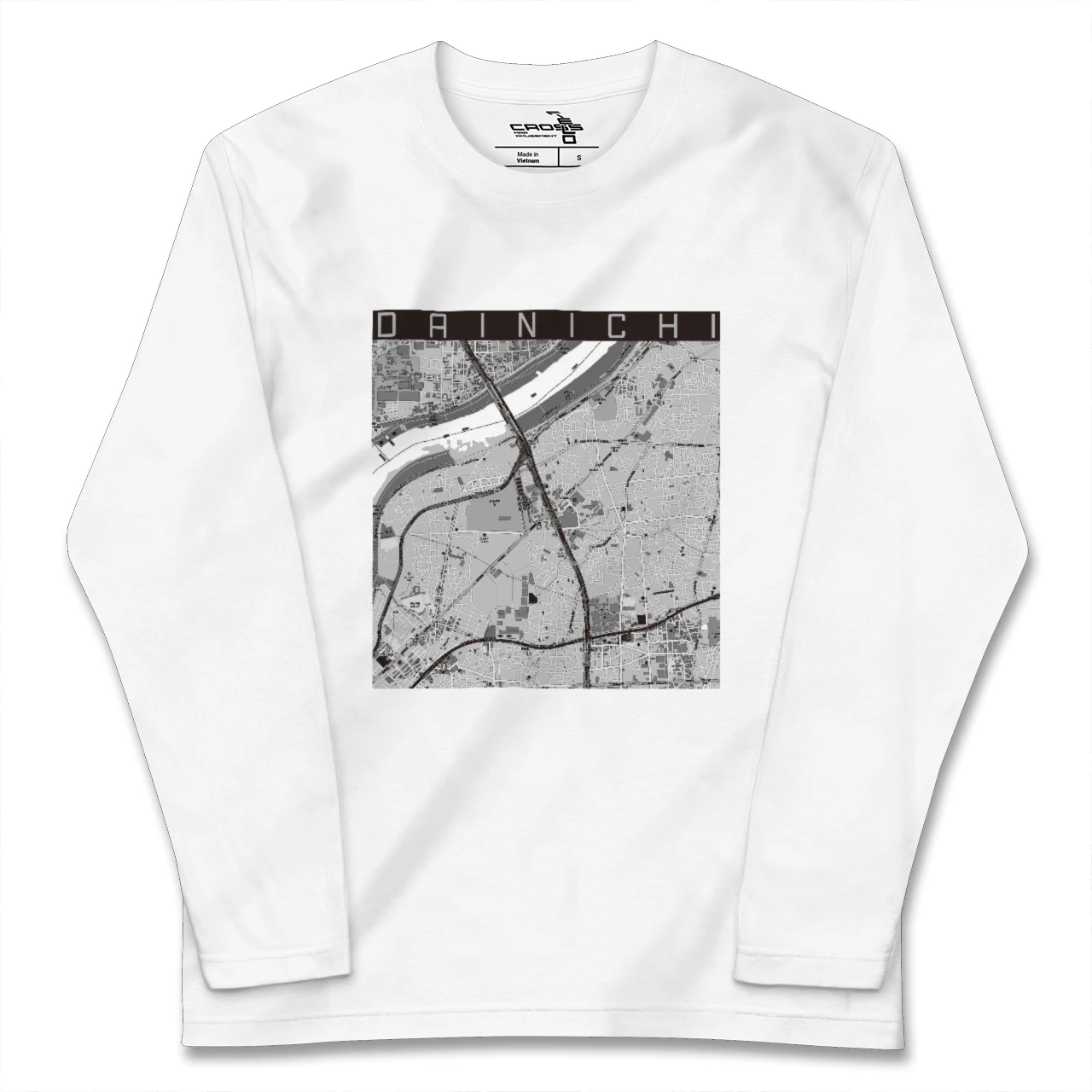 【大日(大阪府)】地図柄ロングスリーブTシャツ
