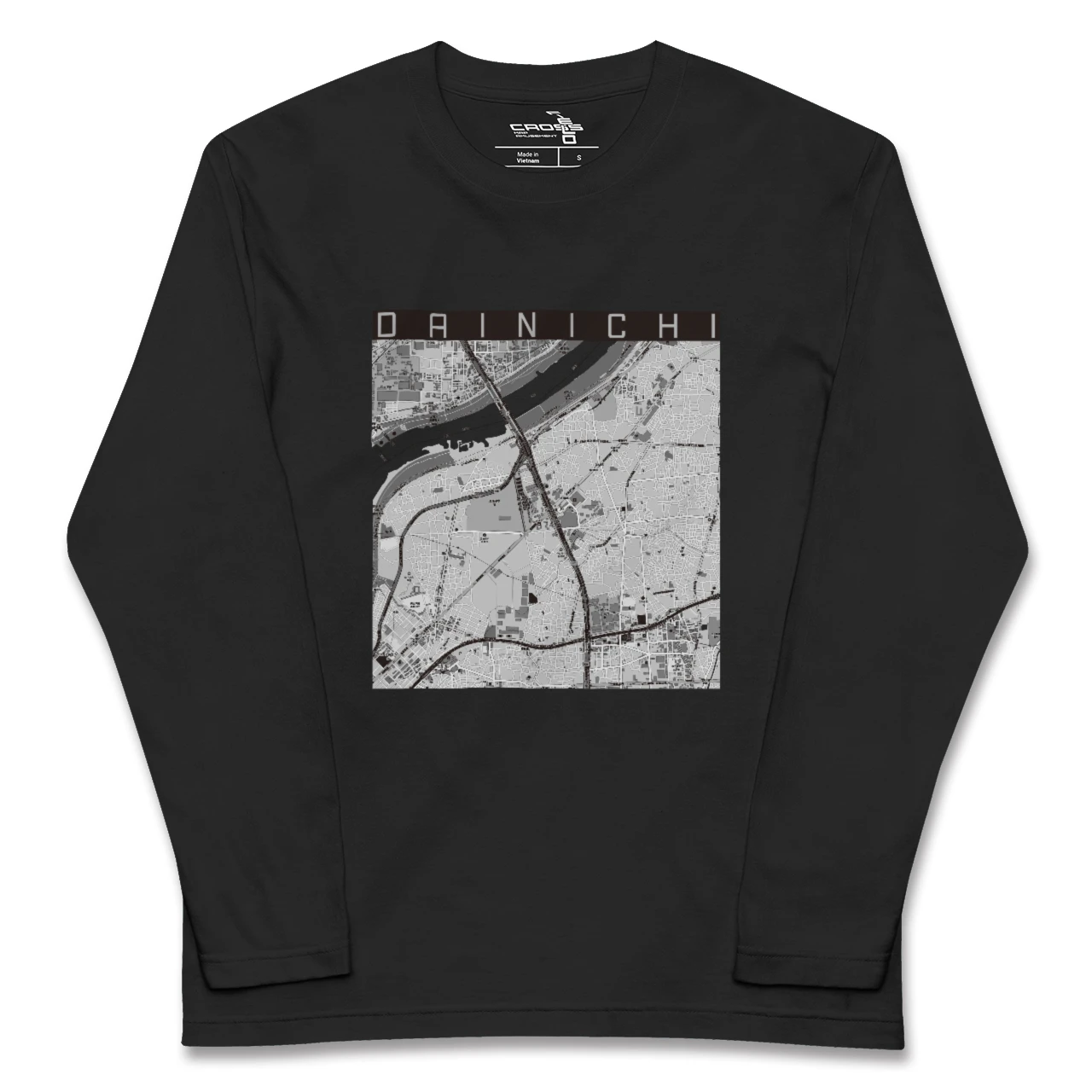【大日(大阪府)】地図柄ロングスリーブTシャツ