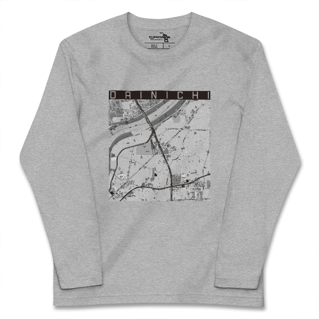 【大日(大阪府)】地図柄ロングスリーブTシャツ