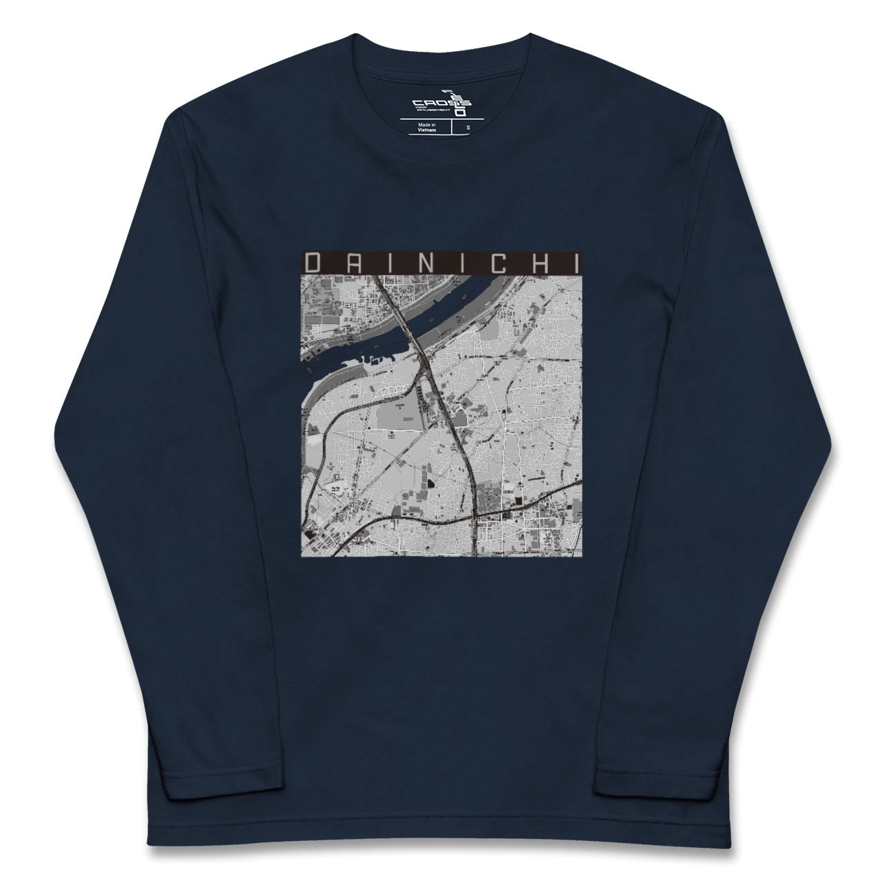 【大日(大阪府)】地図柄ロングスリーブTシャツ